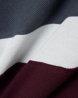 Classic Fit-Polohemd aus Petit Piqu&eacute; mit Colorblock-Design