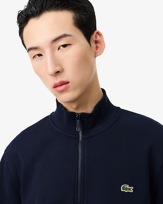 Fleece-Sweatshirt mit Rei&szlig;verschluss und hohem Kragen
