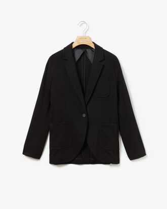 Damen-Blazer aus Milano-Strickware mit seitlichen Streifen