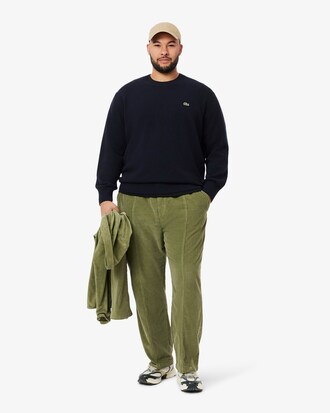 Pullover aus Tuchwolle mit Rundhalsausschnitt