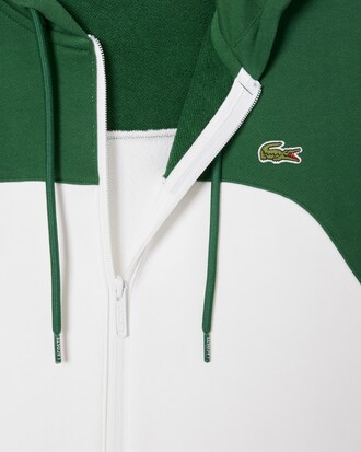 Hoodie mit Reißverschluss und Colorblock-Design
