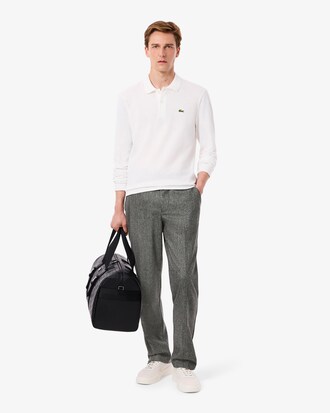 Straight Fit-Hose aus Wolle mit Chevron-Muster