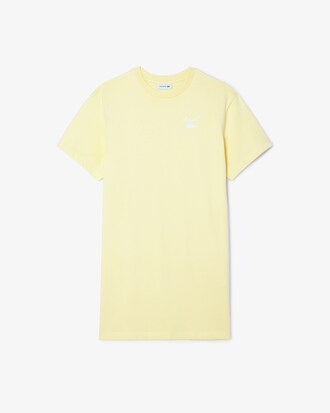 Übergroßes T-Shirt-Kleid mit Jersey-Branding