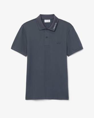 Slim Commuter Fit-Polohemd aus Piqu&eacute; mit Branding aus Jacquard