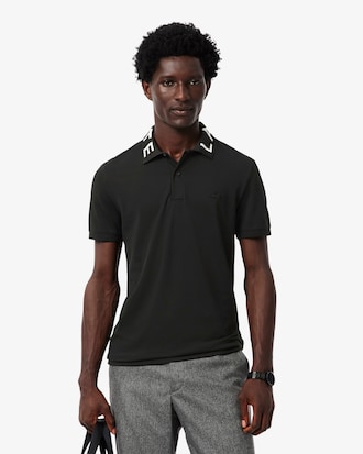 Slim Fit-Polohemd mit Branding aus Jacquard