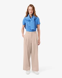 Weite Chinohose aus Stretch-Gabardine