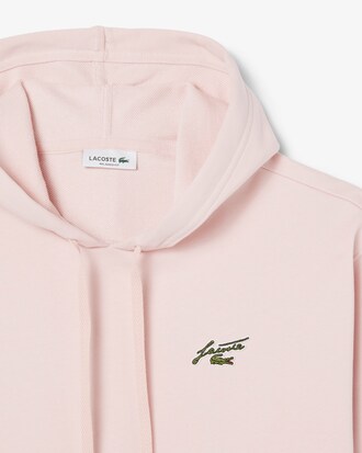 Hoodie aus Fleece mit Badge-Akzent