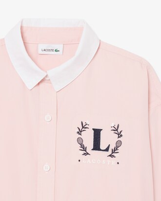 Hemd aus Popeline mit gesticktem Badge