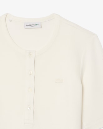 Gl&auml;nzendes Slim Fit-T-Shirt aus Piqu&eacute;