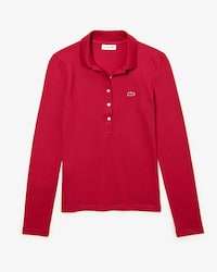 LACOSTE Slim Fit Damen-Poloshirt aus Mini-Piqué mit Stretch