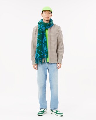 Wollschal mit Jacquard-Monogramm