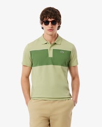 Regular Fit-Polohemd aus Piqu&eacute; mit Colorblock-Design