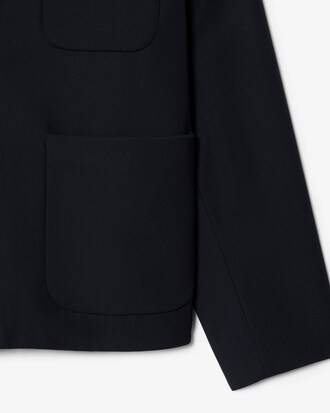 Jacke aus Twill-Wollmischgewebe