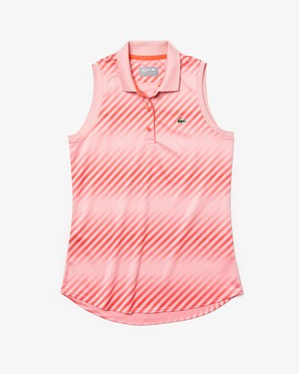 Damen LACOSTE SPORT Tennis-Poloshirt mit Schattenstreifen