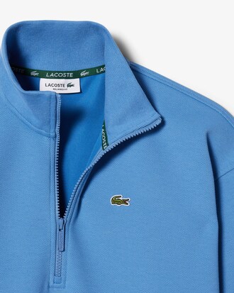 Sweatshirt aus Piqu&eacute; mit Rei&szlig;verschluss und hohem Kragen
