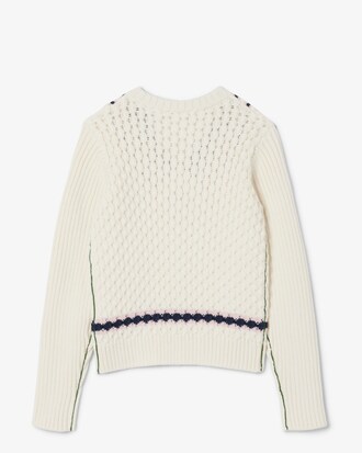 &Auml;rmelloser Pullover aus Baumwolle mit V-Ausschnitt