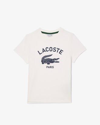 T-Shirt aus Baumwolle mit Signatur-Print