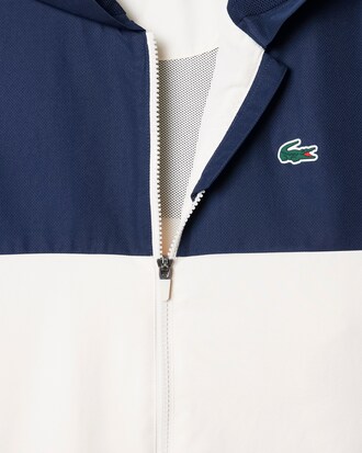 Wasserabweisende Tennisjacke mit Kapuze