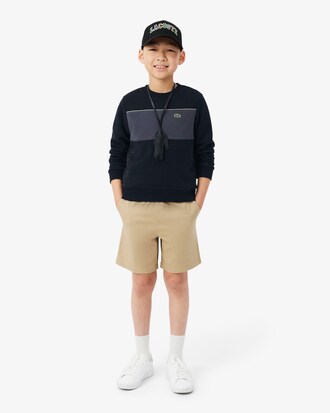 Sweatshirt aus Fleece mit Colorblock-Design