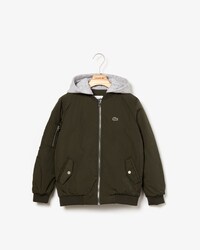 Jungen-Bomberjacke aus Nylon mit Kontrast-Fleece