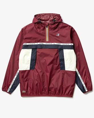 Unisex LACOSTE x K-Way&reg; Windjacke mit Colourblocks
