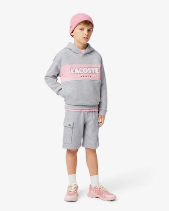 Sweatshirt aus Fleece mit Kontrast-Print