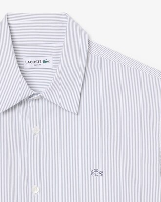 Slim Fit Striped Stretch Poplin Shirt