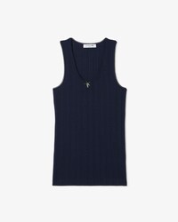 Slim Fit-Tanktop aus Pointelle-Spitze