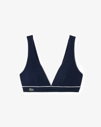 Triangel-Bralette aus gerippter Baumwolle