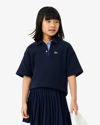 Oversized Polohemd aus Piqu&eacute;   