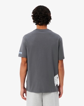 Loungewear-T-Shirt aus Baumwolle mit Druck