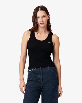 Slim Fit-Tanktop aus Pointelle-Spitze