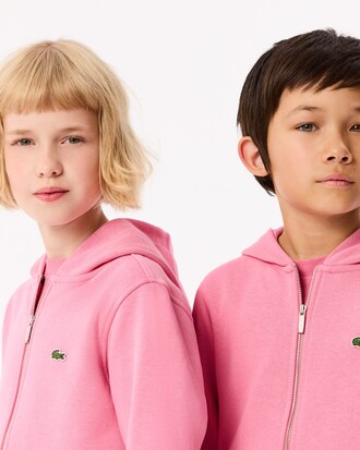 Hoodie aus Fleece mit Reißverschluss