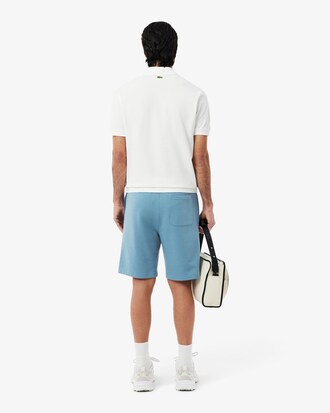 Grafische Shorts aus Baumwollfleece