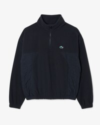Sport-Sweatshirt mit Quarter-Zip aus Materialmix