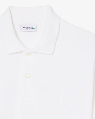 Classic Fit-Polohemd aus Petit Piqu&eacute; mit Stickereien