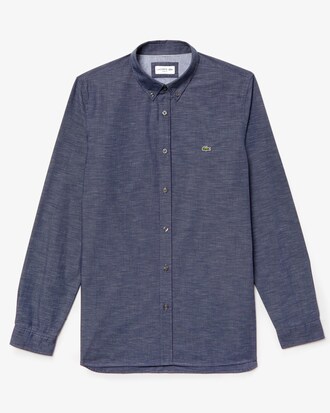 Men's Slim Fit Print Poplin Shirt