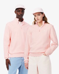 Sweatshirt mit Reißverschluss, hohem Kragen und Print
