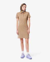 Slim Fit-Polokleid aus dehnbarem Mini Piqu&eacute;