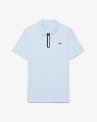 Tennis-Polohemd aus Jacquard mit Kroko-Print und Ultra-Dry-Technologie