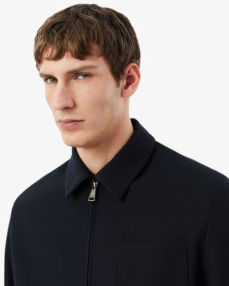 Jacke aus Twill-Wollmischgewebe