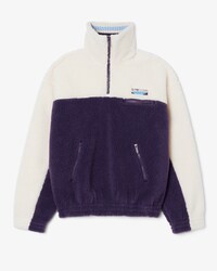Übergroßes Sweatshirt aus Fleece mit hohem Kragen