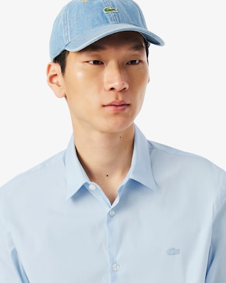 Slim Fit-Hemd aus Stretch-Popeline