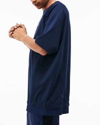 Herren Baumwoll-T-Shirt mit elastischen Eins&auml;tzen LACOSTE L!VE