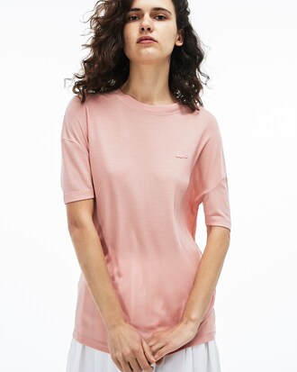 Damen-T-Shirt aus mit Nadelstreifen