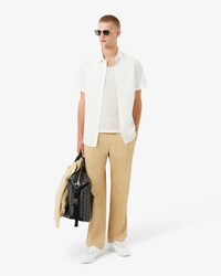 Slim Fit-Tr&auml;gerhemd aus Baumwollrippstrick