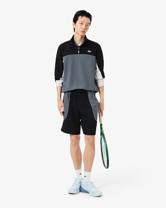 Sportliches Sweatshirt mit Quarter Zip und Colorblock-Design