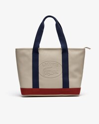 Damen Classic Tote Bag aus beschichtetem Piqu&eacute;-Canvas