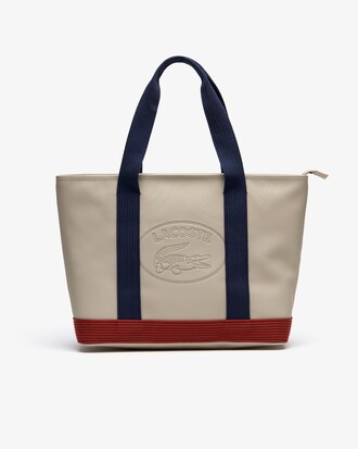 Damen Classic Tote Bag aus beschichtetem Piqu&eacute;-Canvas