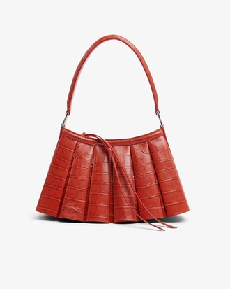 Kleine Tasche Runway Lenglen aus Leder mit Krokodileffekt